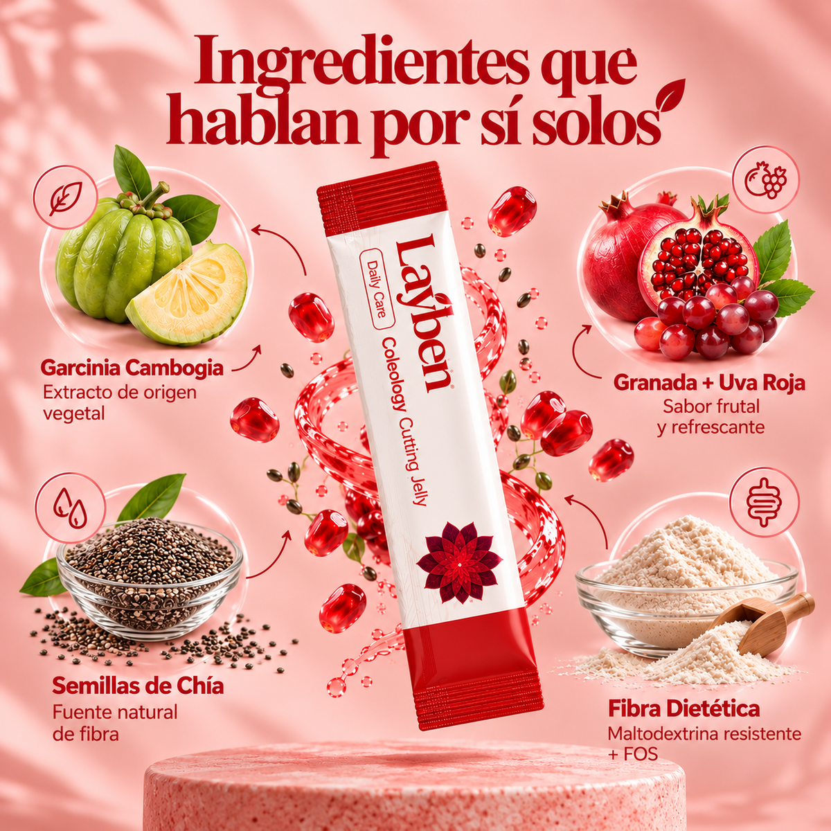 Layben Cutting Jelly de Granada con Chía